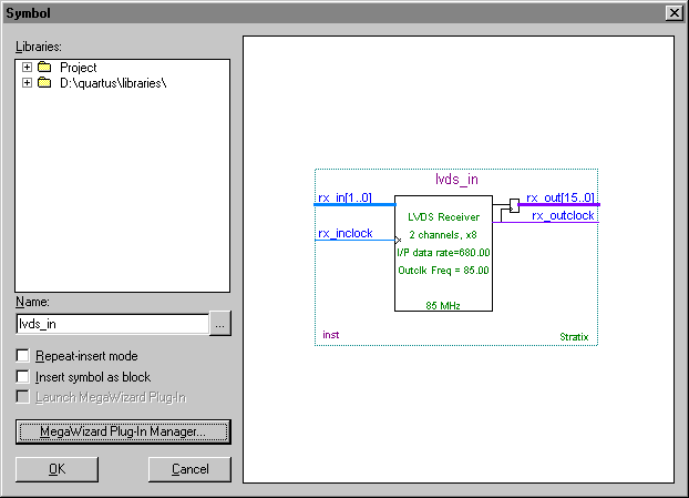 Symbol Dialog Box